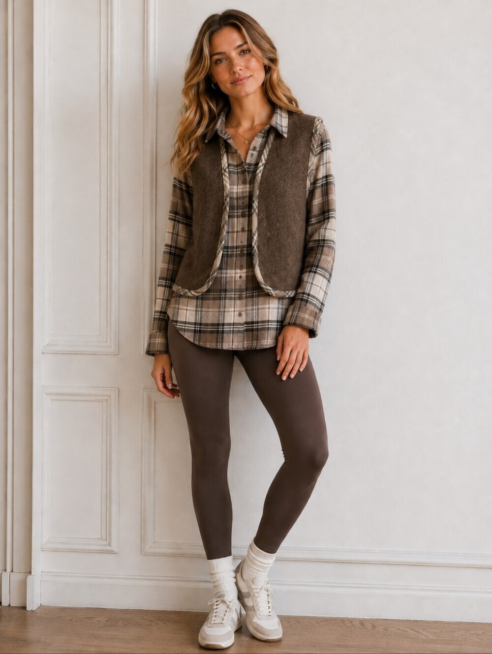 Vintage Wool Blend Shacket With Detachable Vest